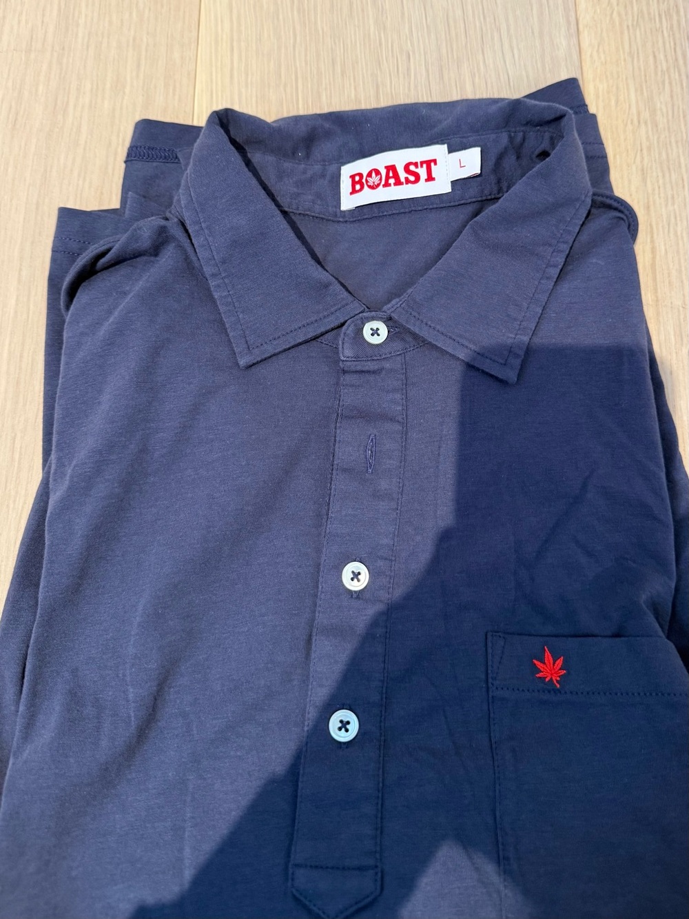 Men's Navy Polo Shirt - BOAST - Picture 2 of 5